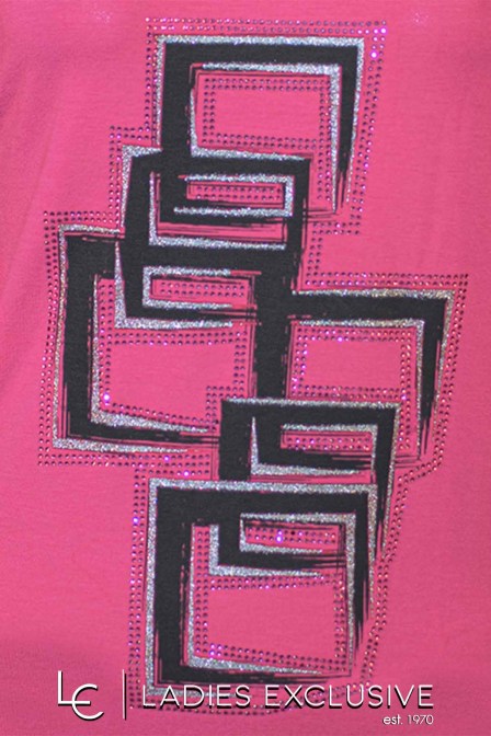 NICOLA Μπλούζα κοντομάνικη με στάμπα τετράγωνα