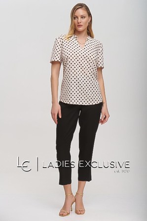 FIBES Μπλούζα κοντομάνικη με άνοιγμα v