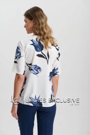 FIBES Μπλούζα κοντομάνικη με λουλούδια