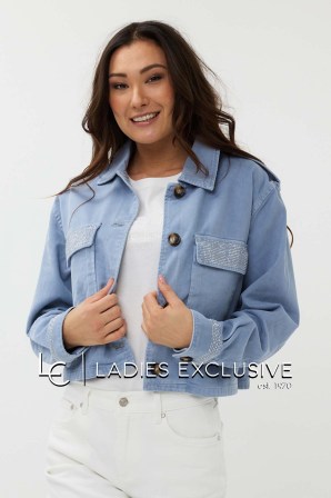 ESQUALO Μπουφάν τζην με στρας