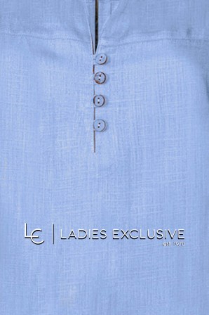 ESTEL Μπλούζα λινή σε άνετη γραμμή