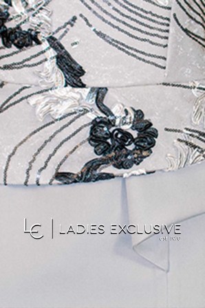 WEFTS Φόρεμα βραδινό κρεπ με κέντημα