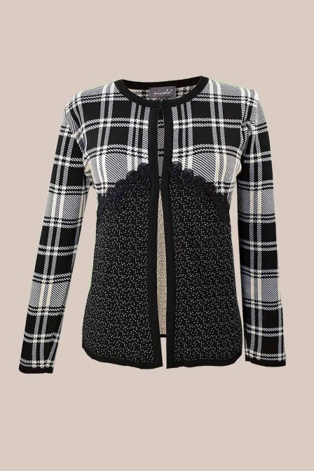 NICOLA Ζακέτα μάλλινη καρώ