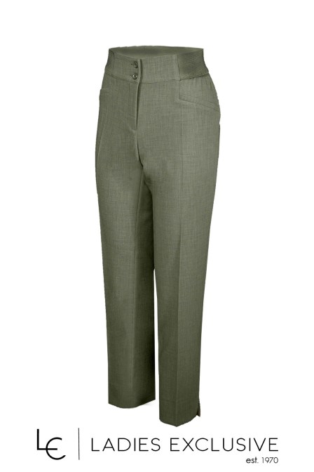 BELLA P. Παντελόνι κρεπ ρεγιόν με λάστιχο