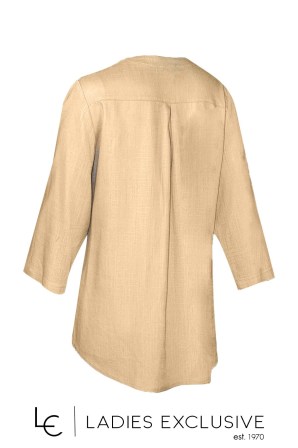 ESTEL Μπλούζα λινή σε άνετη γραμμή