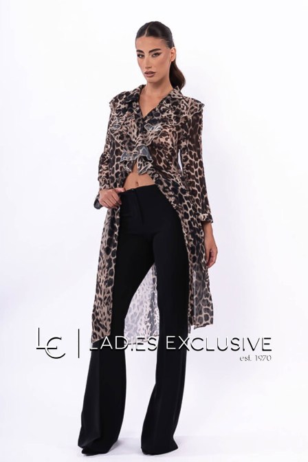 WEFTS Πουκαμίσα σιθρού animal print