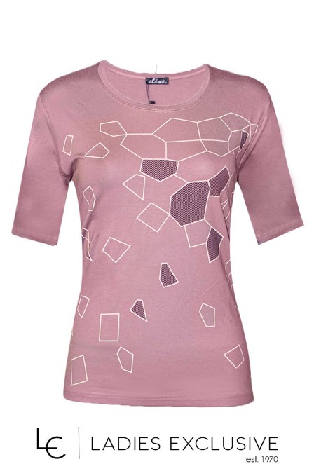 ELIN Μπλούζα κοντομάνικη με στάμπα πολύγωνα