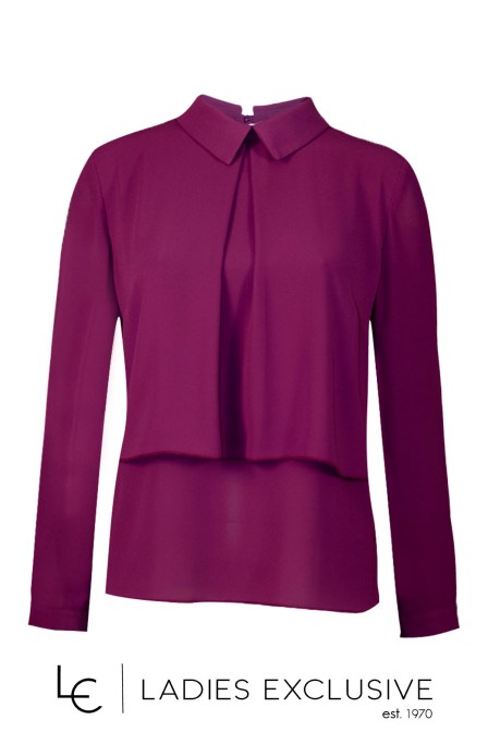 ESTEL Μπλούζα ριχτή με γιακά