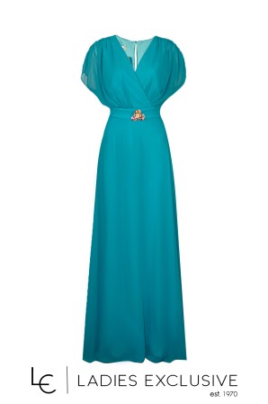 EFFECT Φόρεμα βραδινό κρουαζέ με μουσελίνα