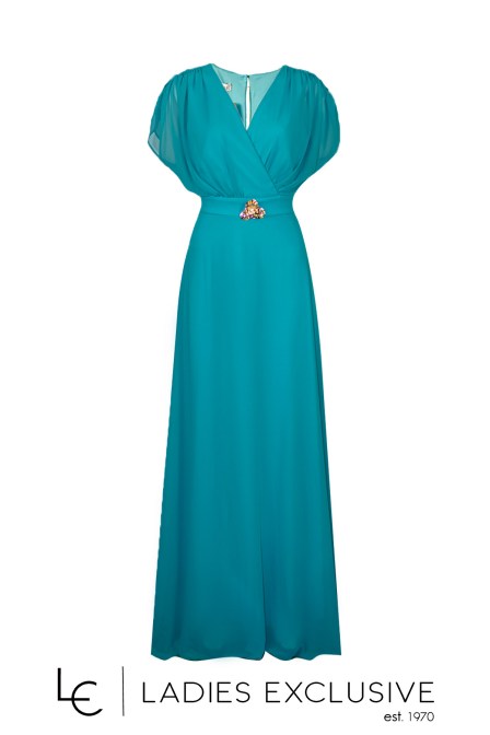 EFFECT Φόρεμα βραδινό κρουαζέ με μουσελίνα