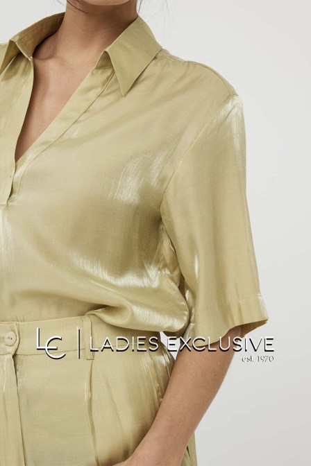 ESQUALO Μπλούζα κοντομάνικη με γιακά