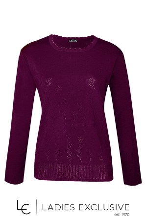 ELIN Μπλούζα μάλλινη με ανάγλυφα κλαδιά