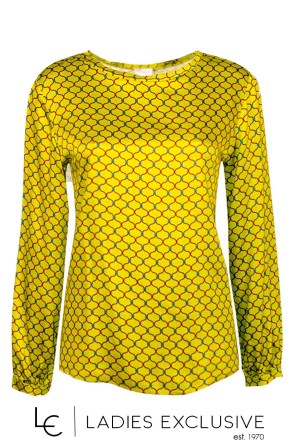 LUCIFAIR Μπλούζα σατέν σε άνετη γραμμή