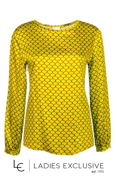 LUCIFAIR Μπλούζα σατέν σε άνετη γραμμή