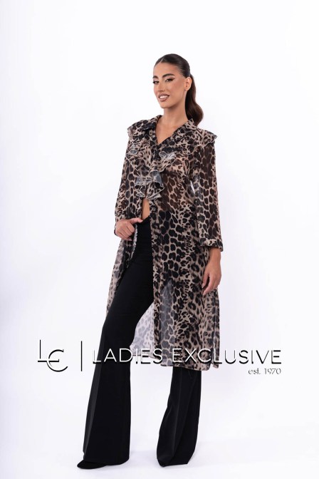 WEFTS Πουκαμίσα σιθρού animal print