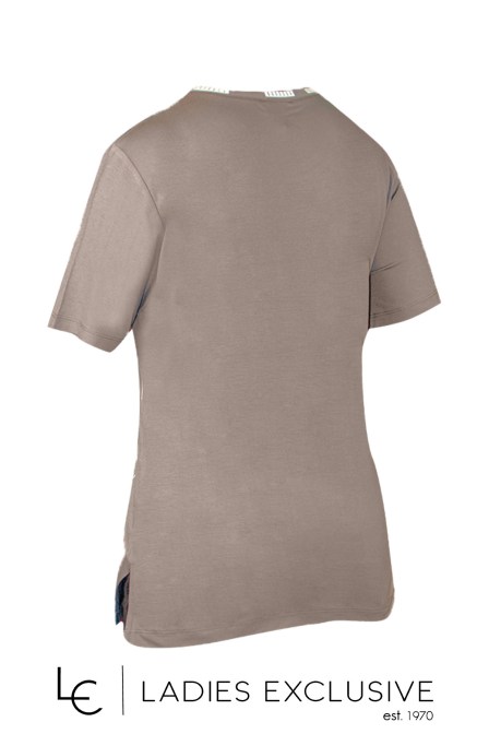 NICOLA Μπλούζα κοντομάνικη με ελαστική λαιμόκοψη