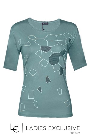 ELIN Μπλούζα κοντομάνικη με στάμπα πολύγωνα