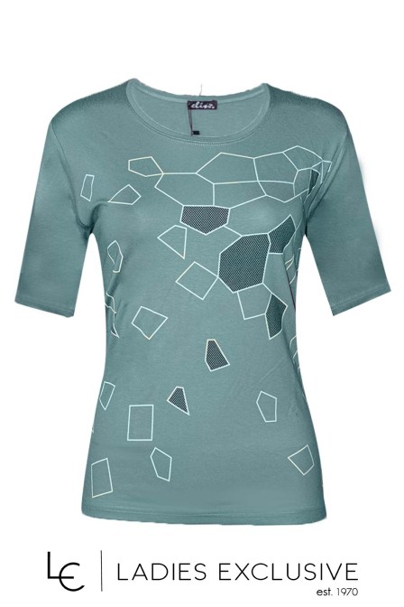 ELIN Μπλούζα κοντομάνικη με στάμπα πολύγωνα