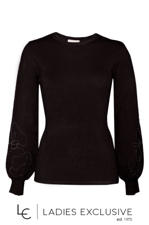 TRIPODE Μπλούζα πλεκτή με κεντημα λουλούδι