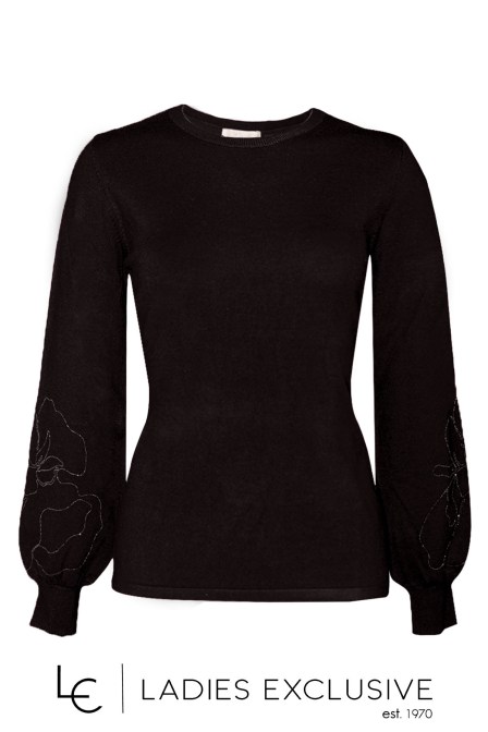 TRIPODE Μπλούζα πλεκτή με κεντημα λουλούδι